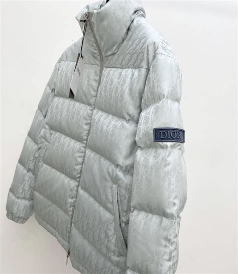 dior oblique down jacket gray